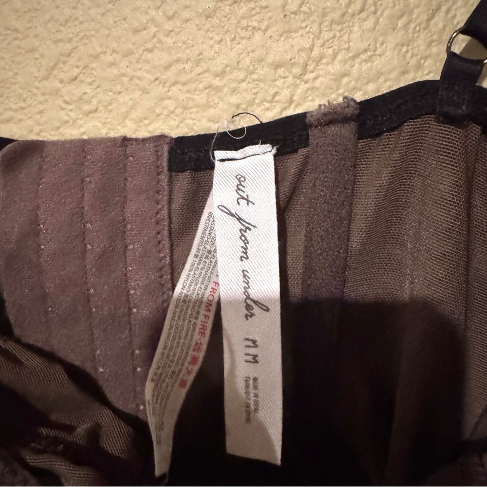 Urban Outfitters Lace Sweetheart Mesh Sheet Corset Tank Black Size Medium - Picture 5 of 7